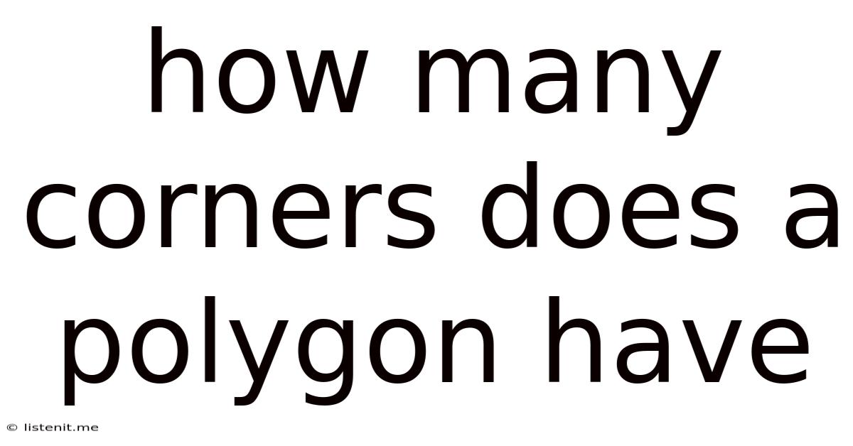 How Many Corners Does A Polygon Have