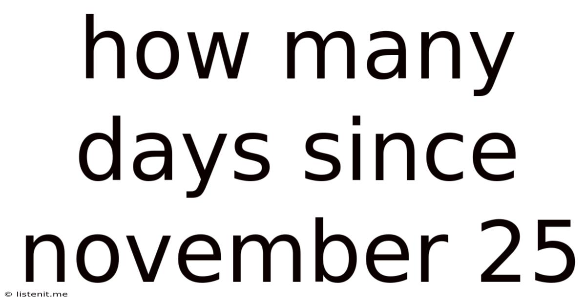 How Many Days Since November 25