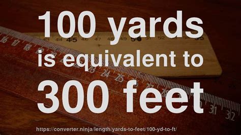 How Many Feet Is 100 Yd