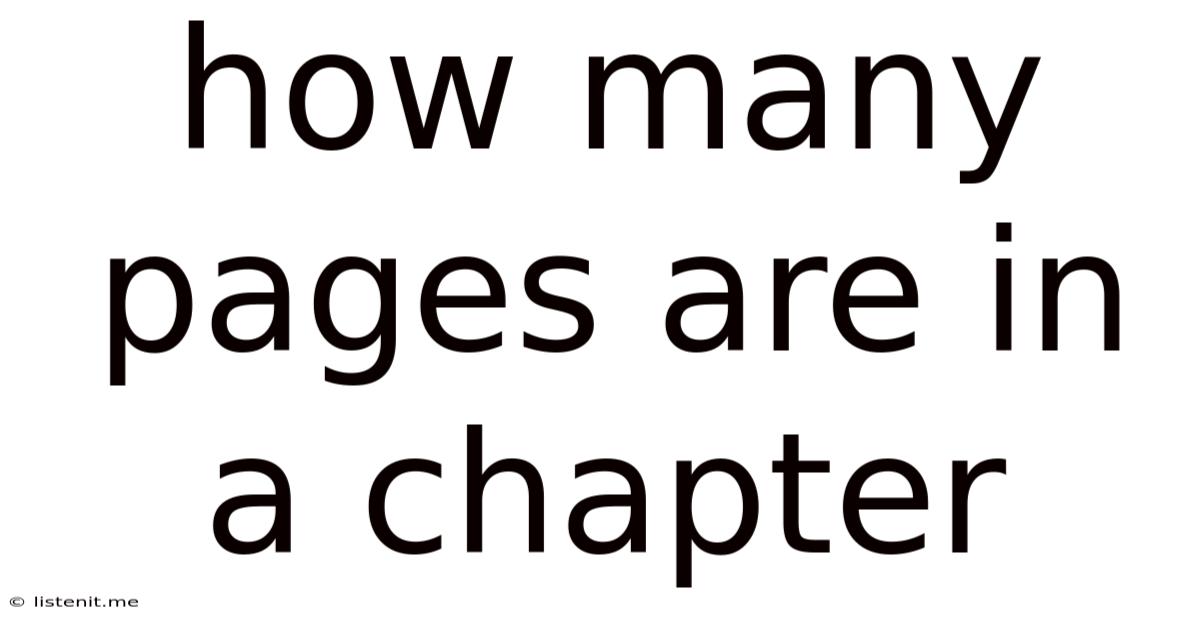 How Many Pages Are In A Chapter