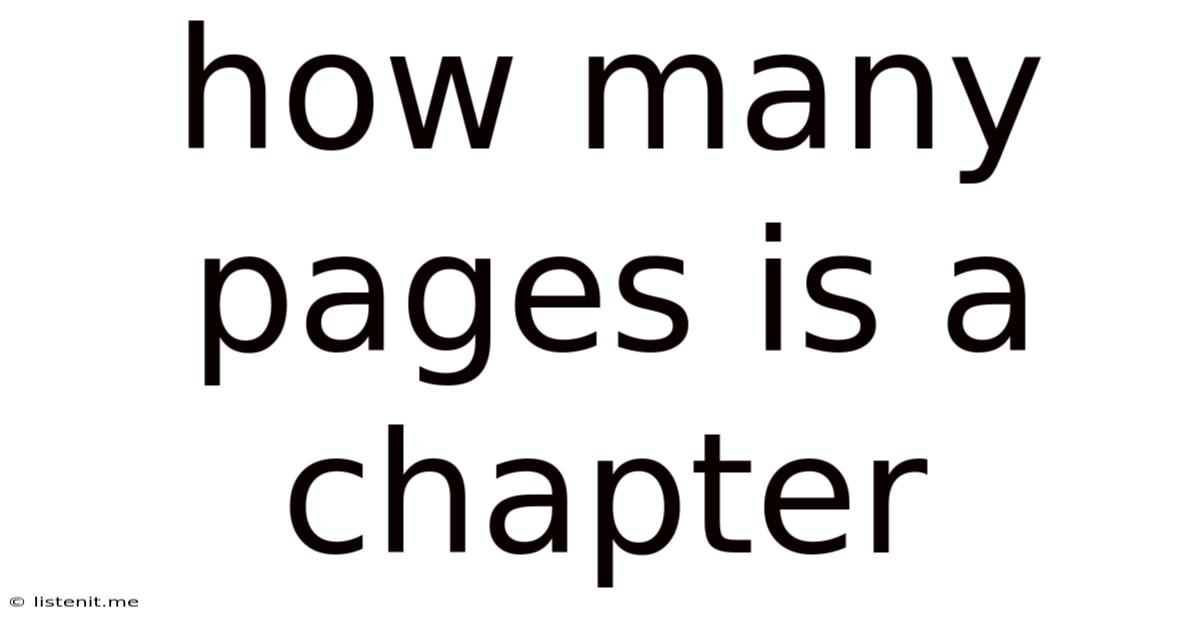 How Many Pages Is A Chapter
