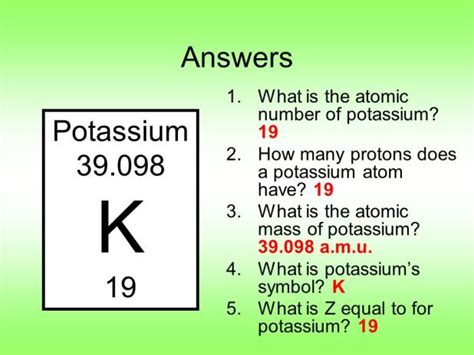 How Many Protons Does K Have