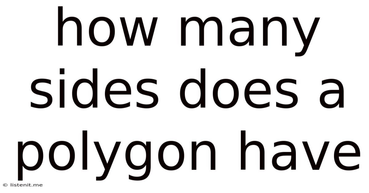How Many Sides Does A Polygon Have