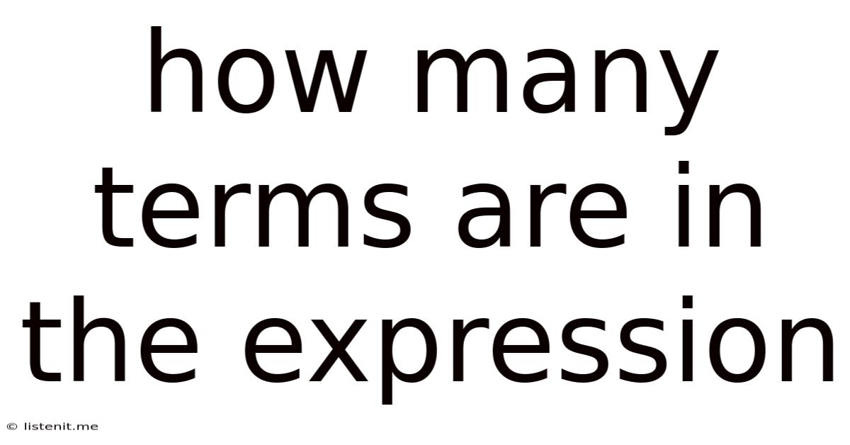 How Many Terms Are In The Expression