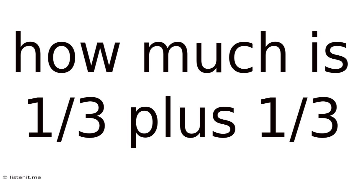 How Much Is 1/3 Plus 1/3