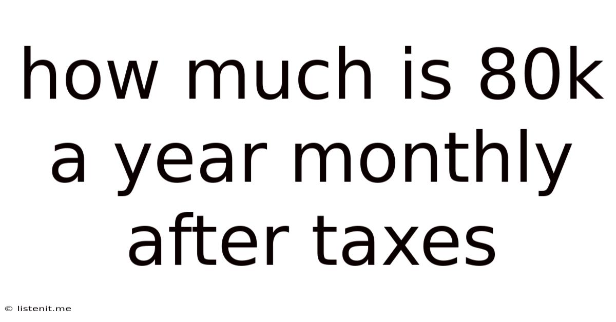 How Much Is 80k A Year Monthly After Taxes
