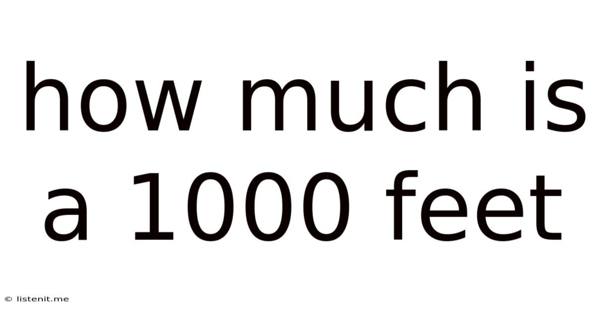 How Much Is A 1000 Feet