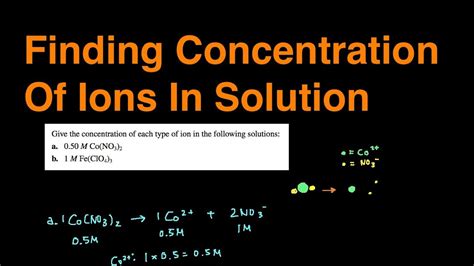 How To Calculate Concentration Of Ions