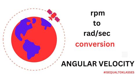 How To Convert Rev/sec To Rad/sec