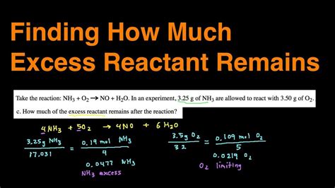 How To Find The Excess Reactant