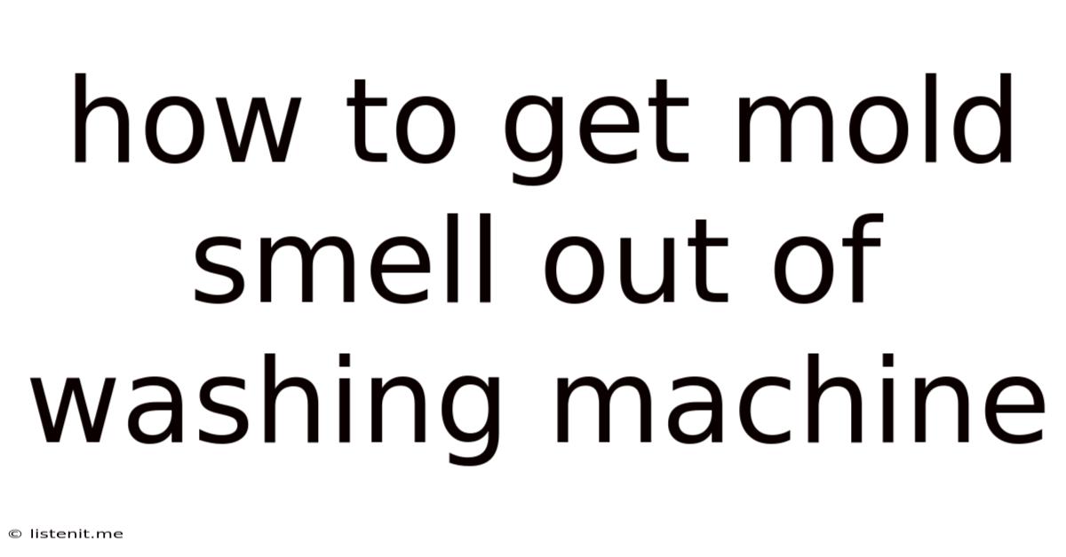 How To Get Mold Smell Out Of Washing Machine