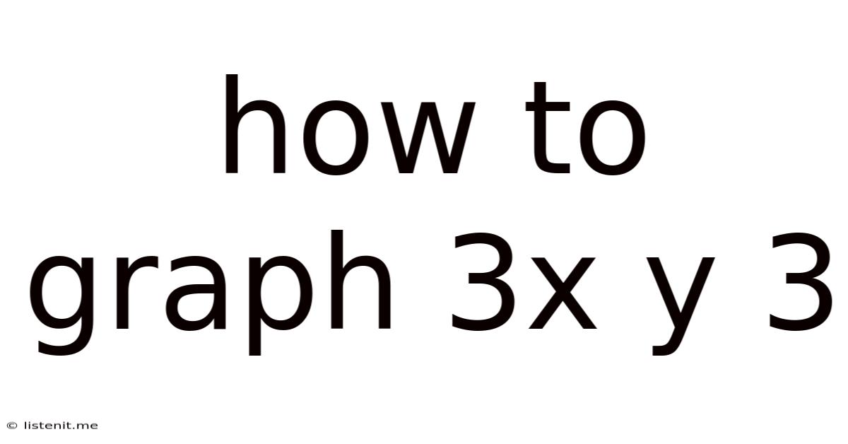 How To Graph 3x Y 3