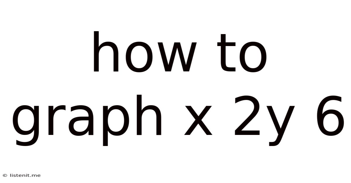 How To Graph X 2y 6