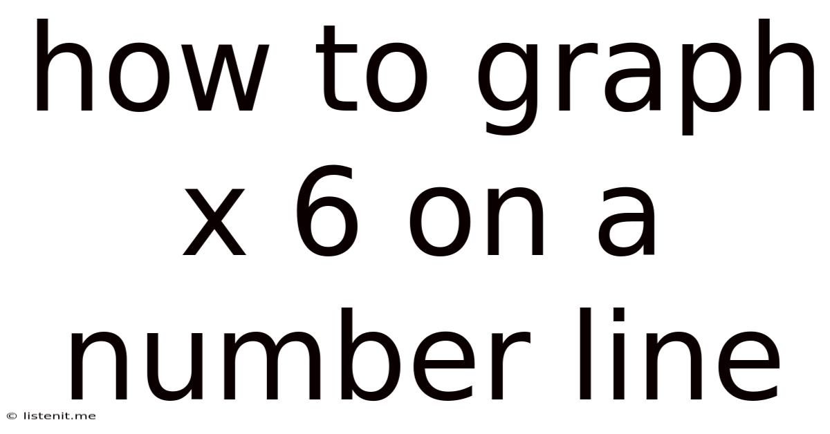 How To Graph X 6 On A Number Line