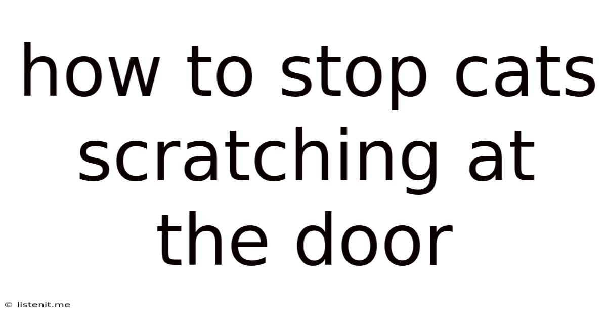 How To Stop Cats Scratching At The Door