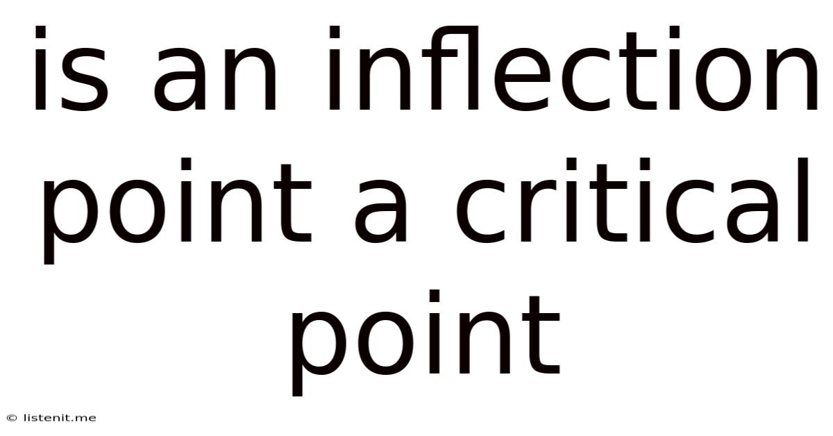 Is An Inflection Point A Critical Point