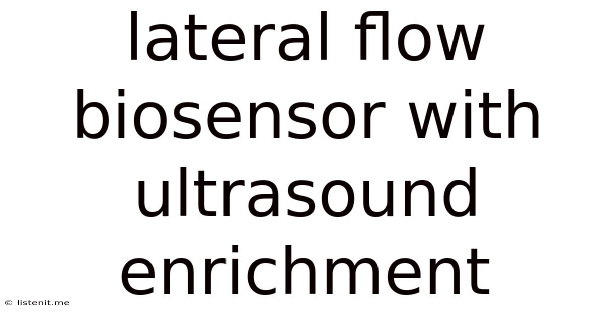 Lateral Flow Biosensor With Ultrasound Enrichment