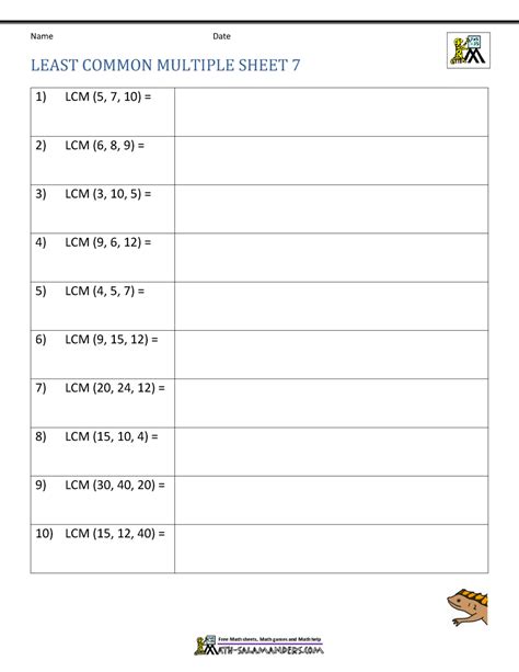 Least Common Multiple For 4 And 7