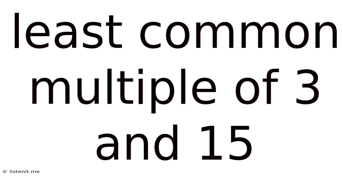 Least Common Multiple Of 3 And 15