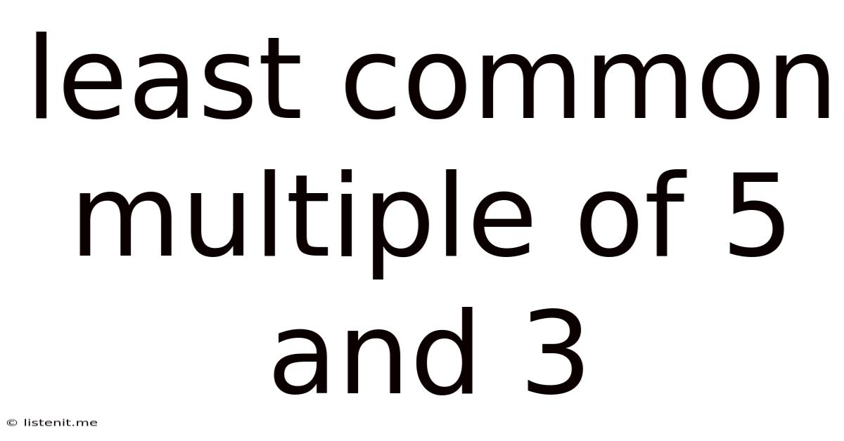 Least Common Multiple Of 5 And 3