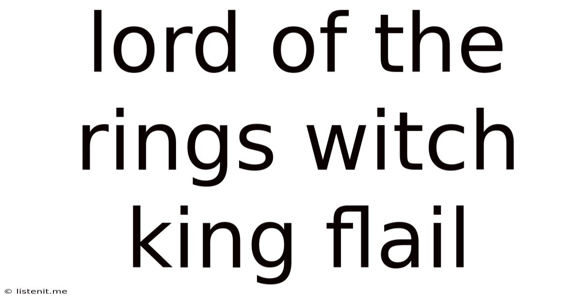 Lord Of The Rings Witch King Flail