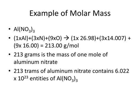 Molar Mass Of Al No3 3