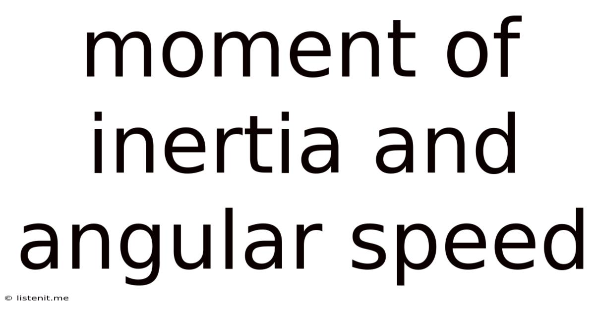 Moment Of Inertia And Angular Speed