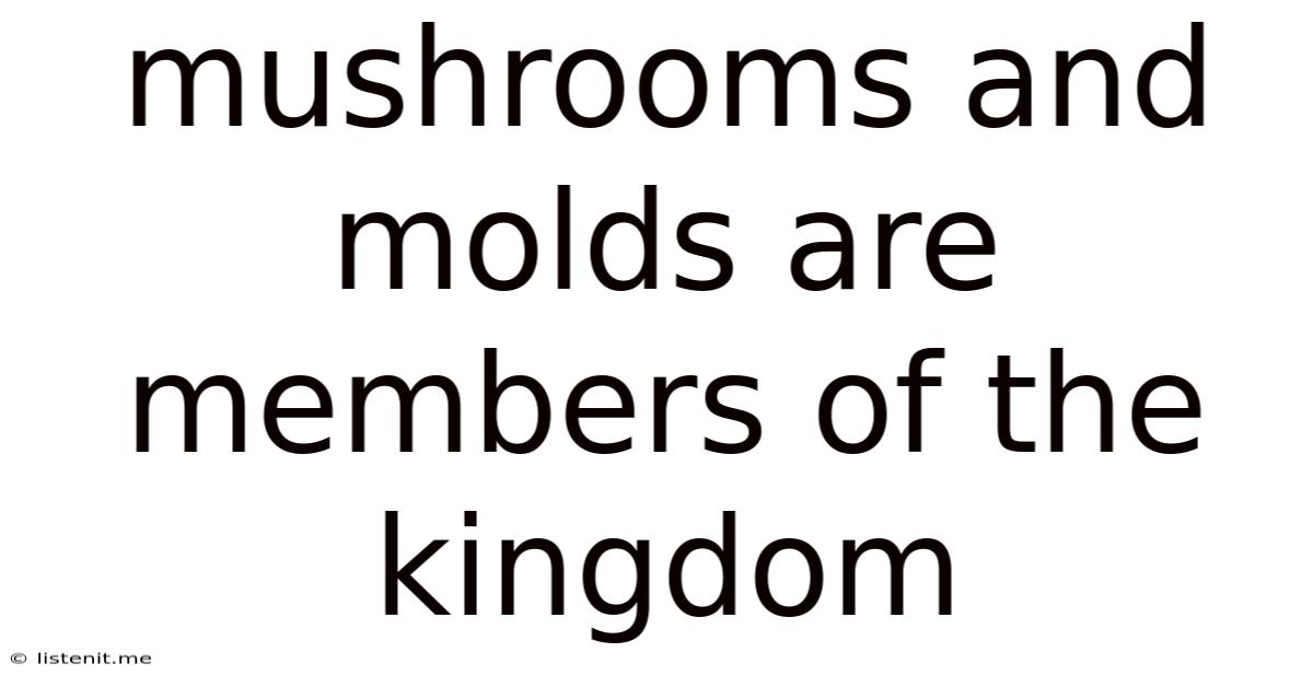 Mushrooms And Molds Are Members Of The Kingdom