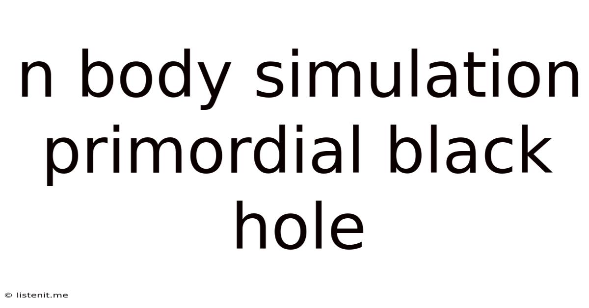 N Body Simulation Primordial Black Hole
