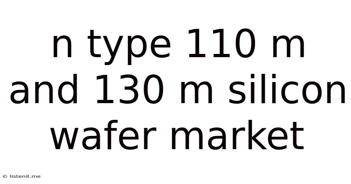 N Type 110 M And 130 M Silicon Wafer Market