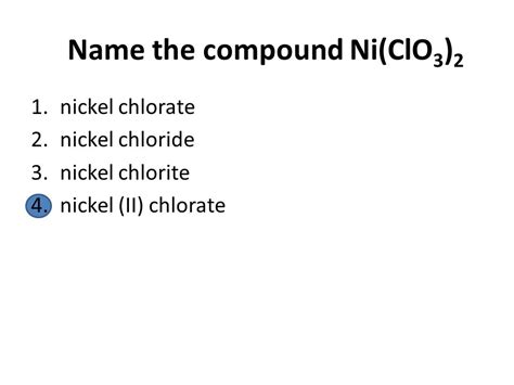 Name The Compound Ni Clo3 2