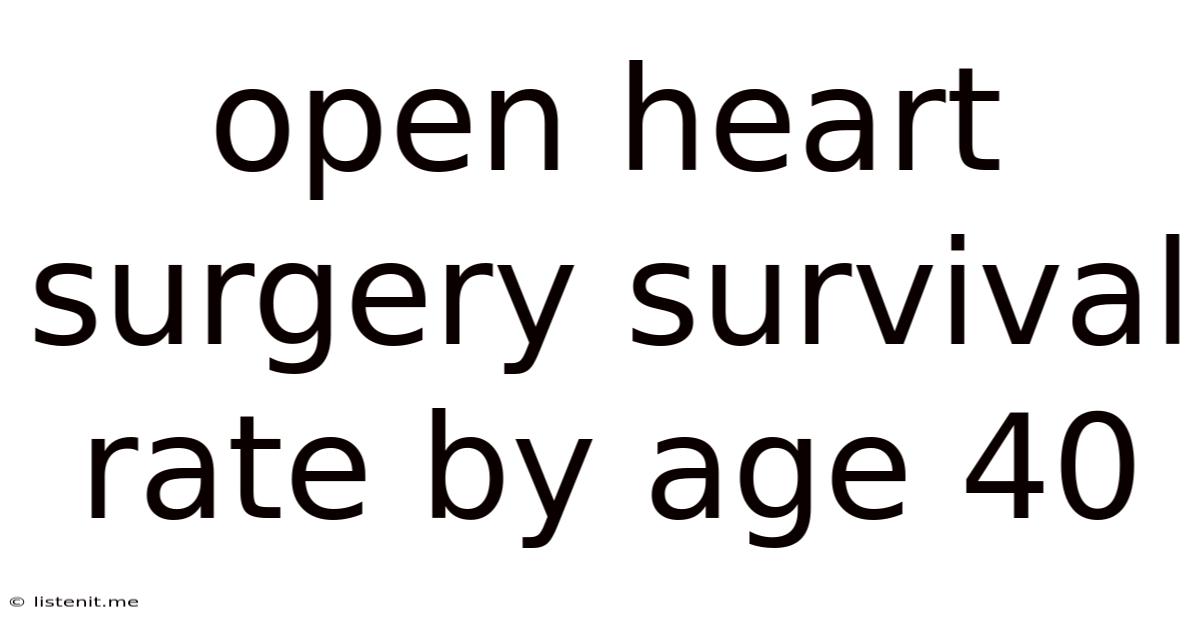 Open Heart Surgery Survival Rate By Age 40