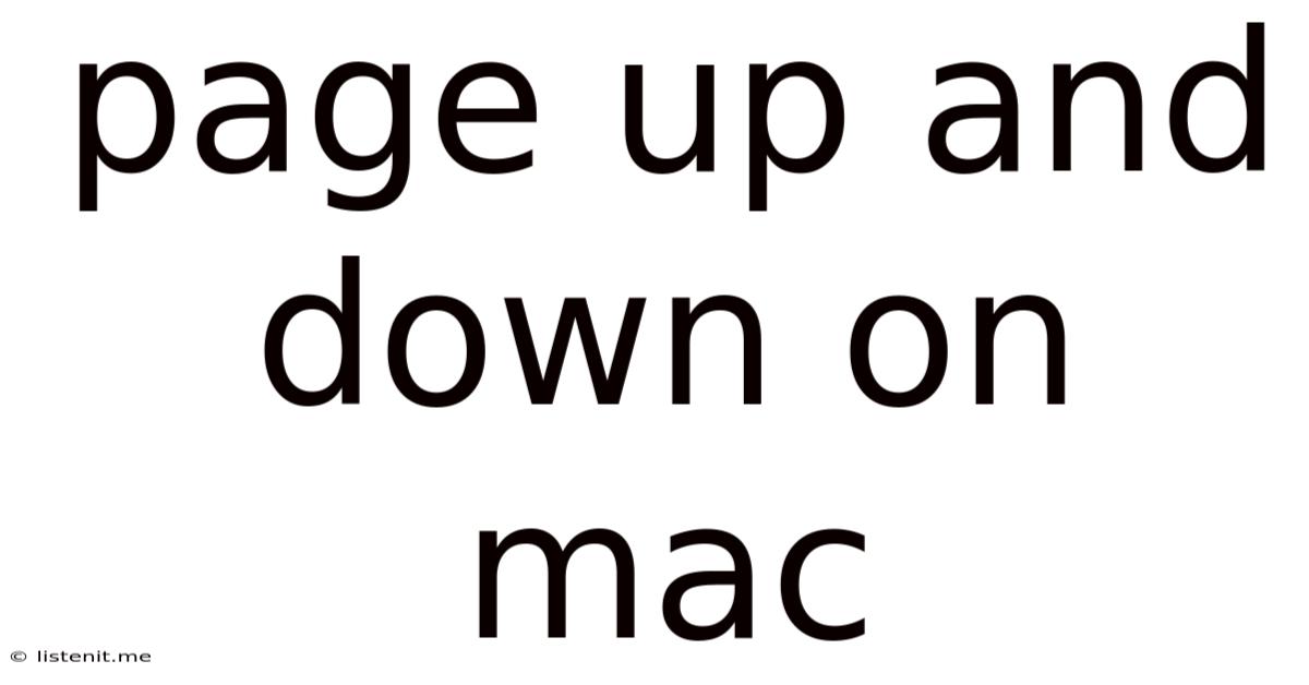 Page Up And Down On Mac