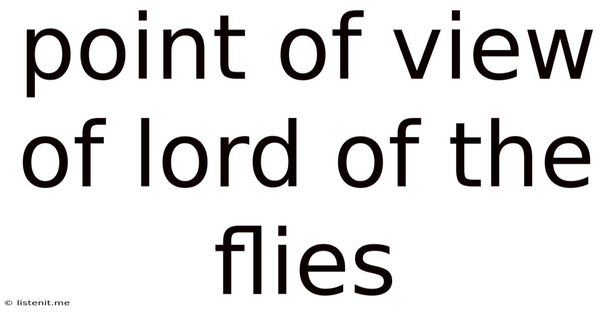 Point Of View Of Lord Of The Flies