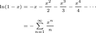 Power Series Representation Of Ln 1 X