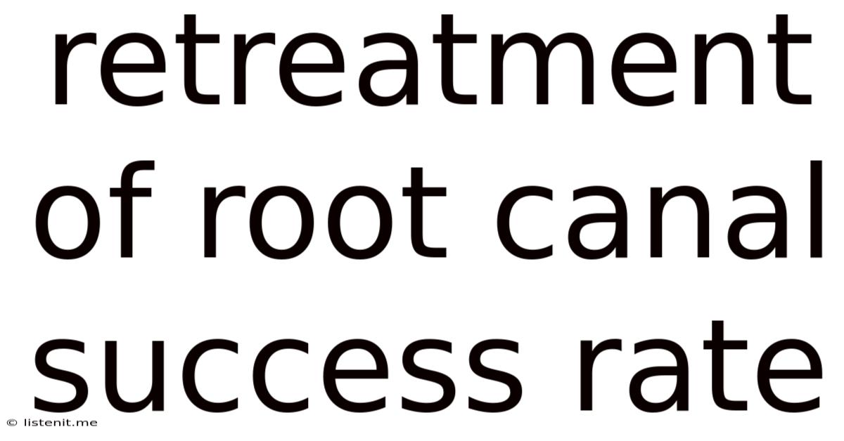 Retreatment Of Root Canal Success Rate