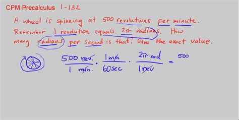 Revolutions Per Second To Radians Per Second