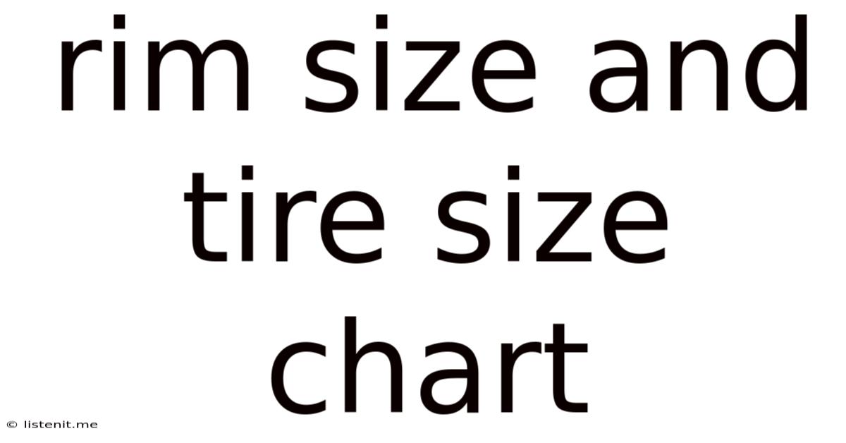 Rim Size And Tire Size Chart