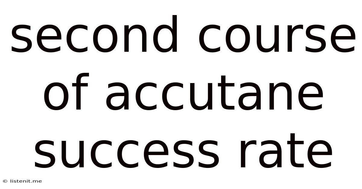 Second Course Of Accutane Success Rate