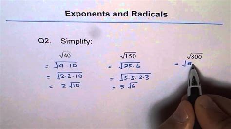 Simplify The Square Root Of 150