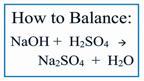 Sodium Hydroxide And Sulfuric Acid Balanced Equation