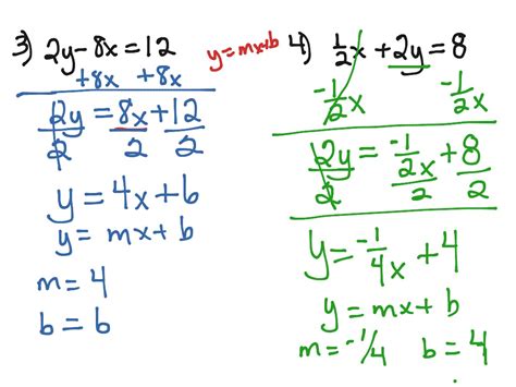 Solve For B In Y Mx B