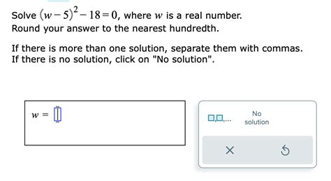 Solve For W Where W Is A Real Number