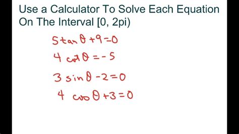 Solve The Equation On The Interval 0 2pi