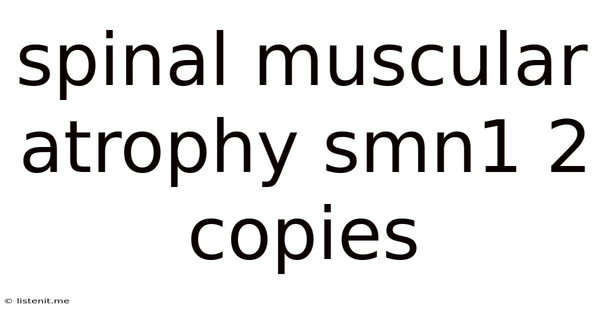 Spinal Muscular Atrophy Smn1 2 Copies