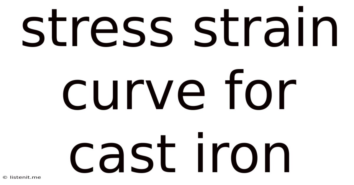 Stress Strain Curve For Cast Iron