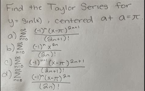 Taylor Series Of Sinx Centered At 1