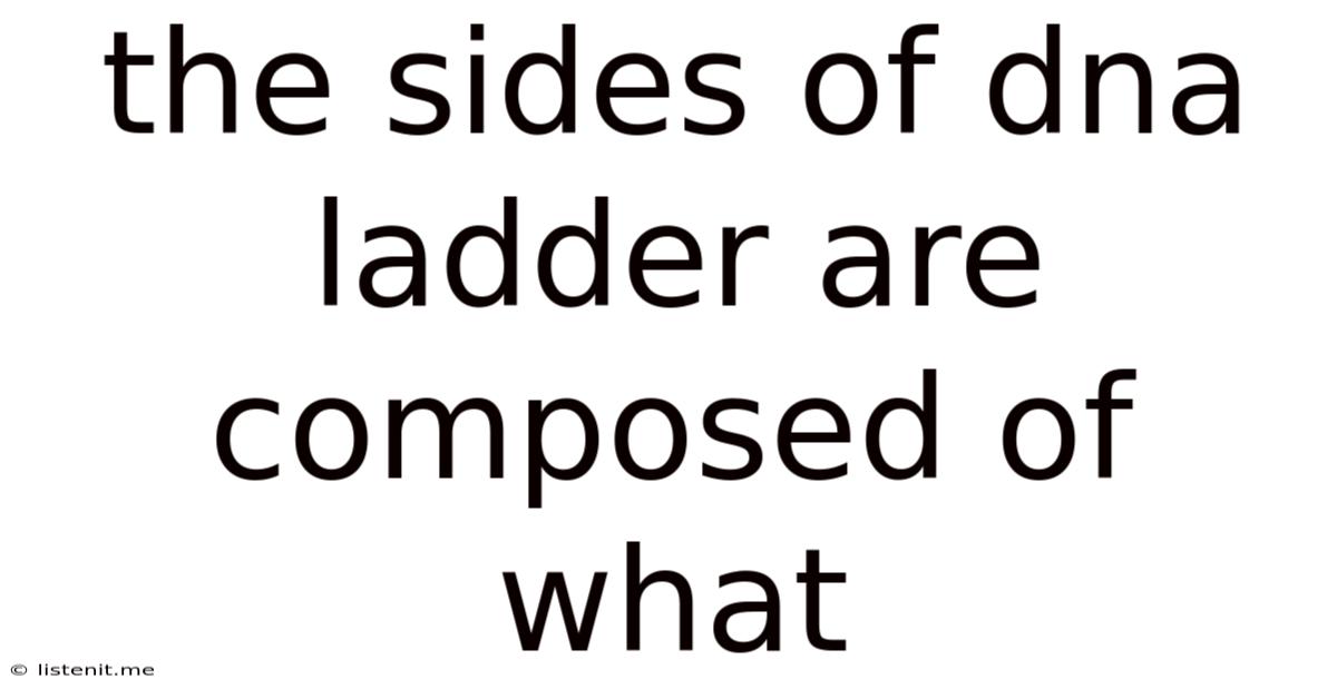 The Sides Of Dna Ladder Are Composed Of What
