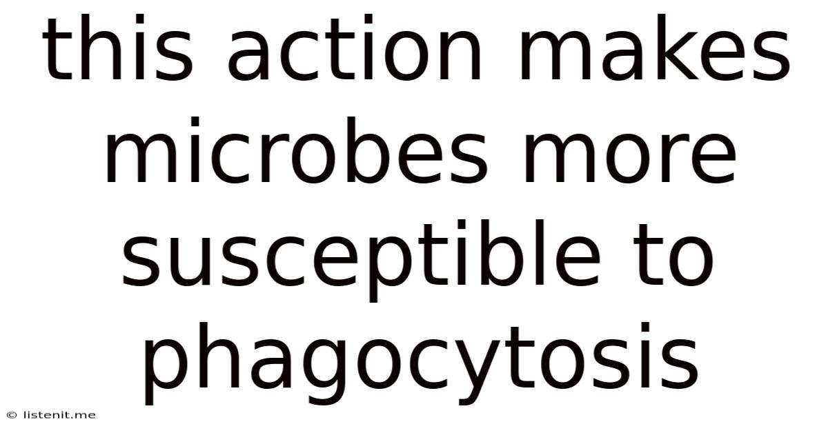 This Action Makes Microbes More Susceptible To Phagocytosis