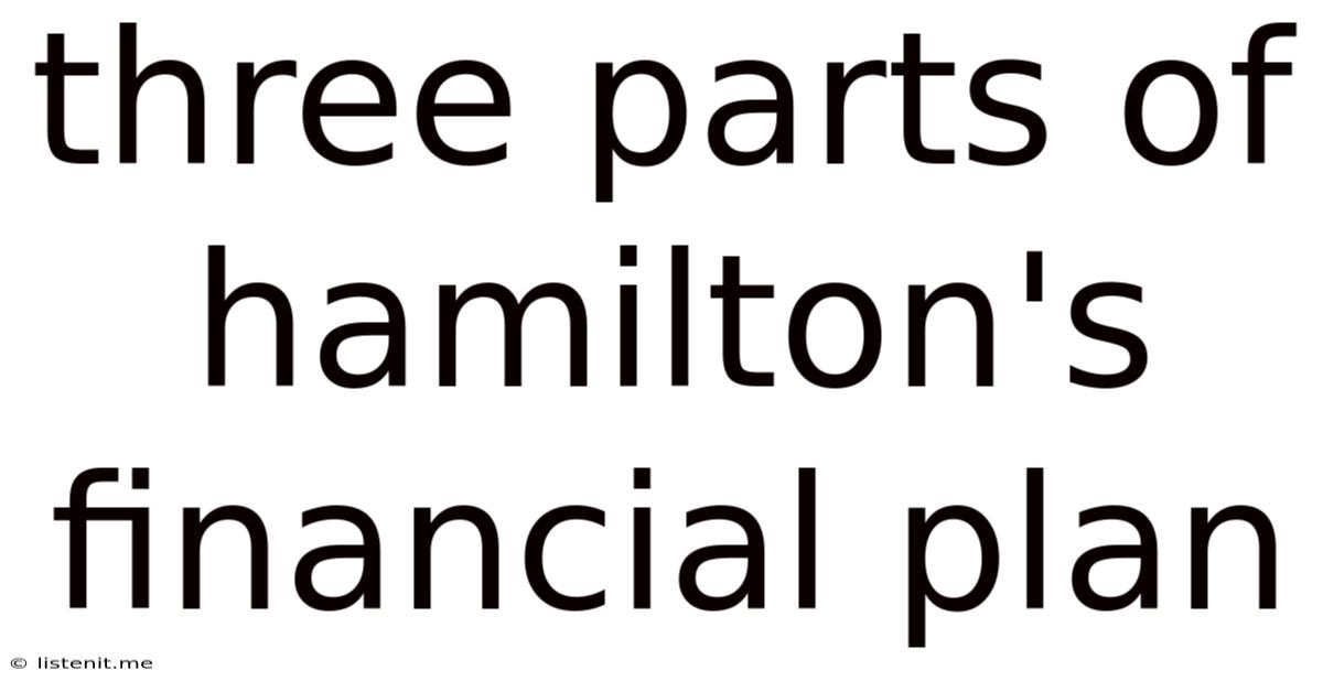 Three Parts Of Hamilton's Financial Plan